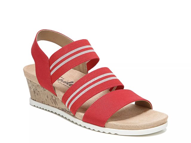 Dsw red discount wedge sandals