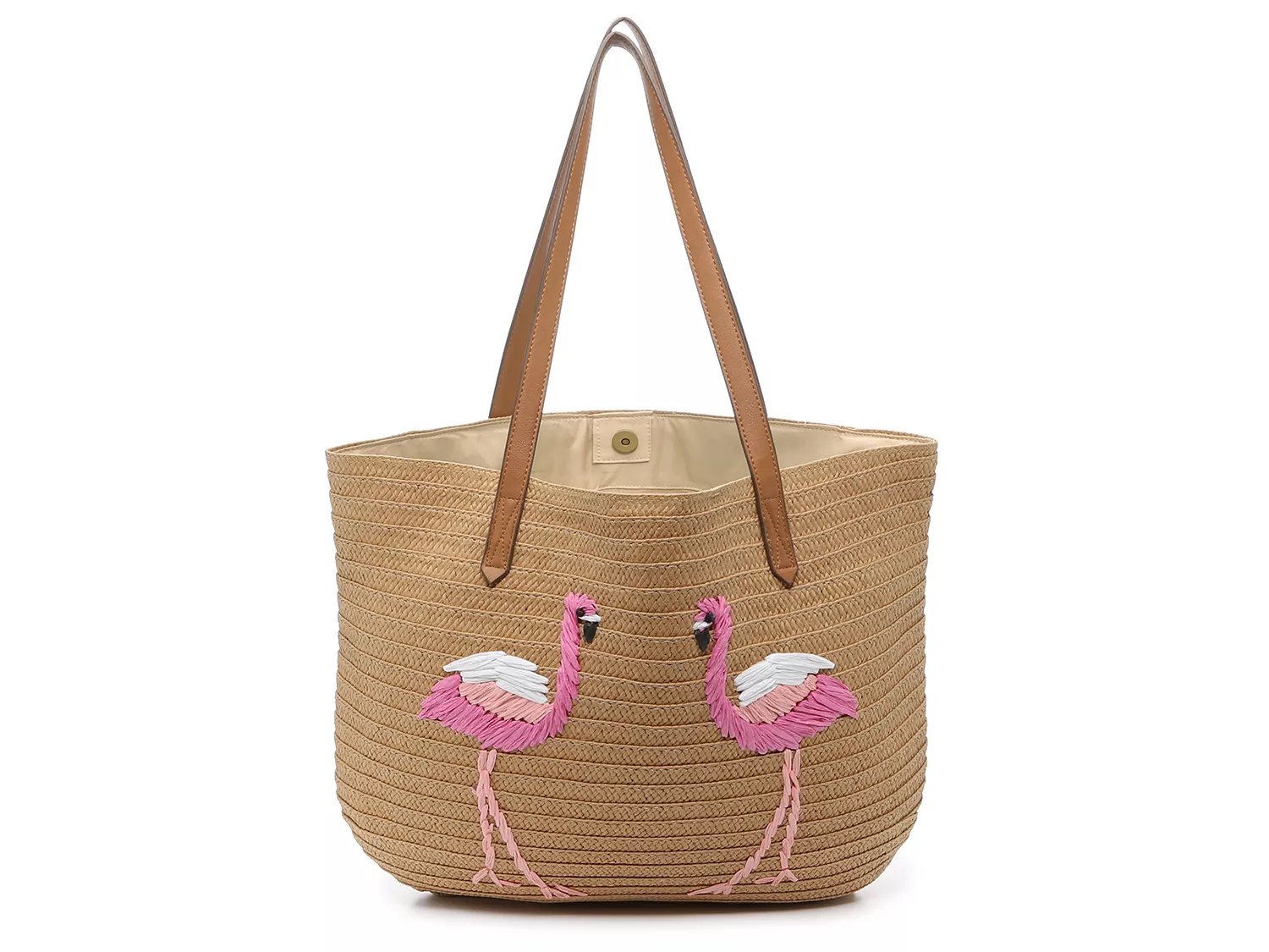 Flamingo Straw Bag