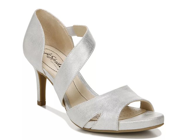 Life stride silver sandals on sale