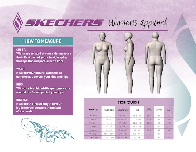 Womens Skechers GOWALK Wear High Waisted Legging Purple