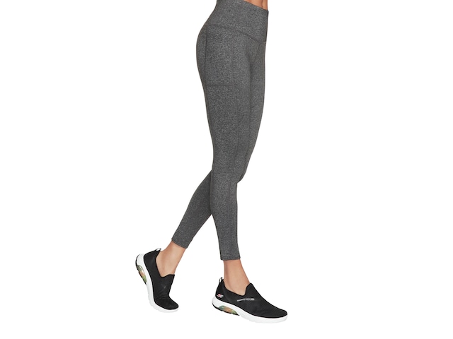 Nike High Rise Essential Leggings In Gray With Calf Logo Print