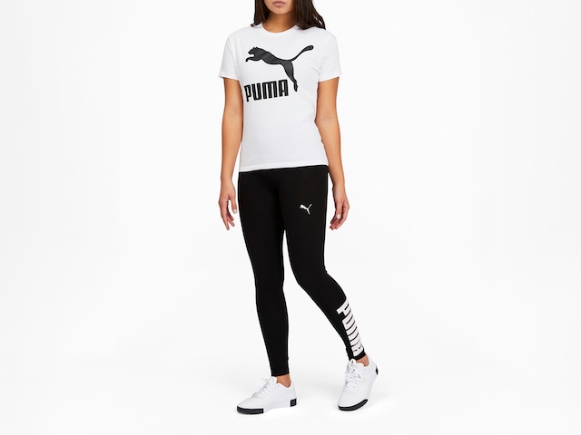 PUMA Women's brand love leggings, Puma black., XS : : Fashion