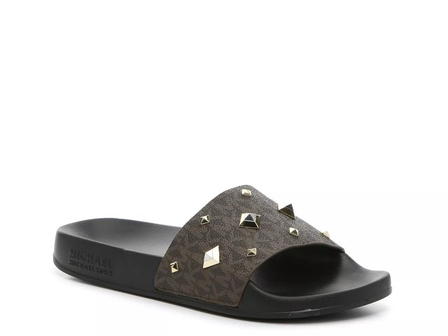 Michael kors gilmore studded slides online