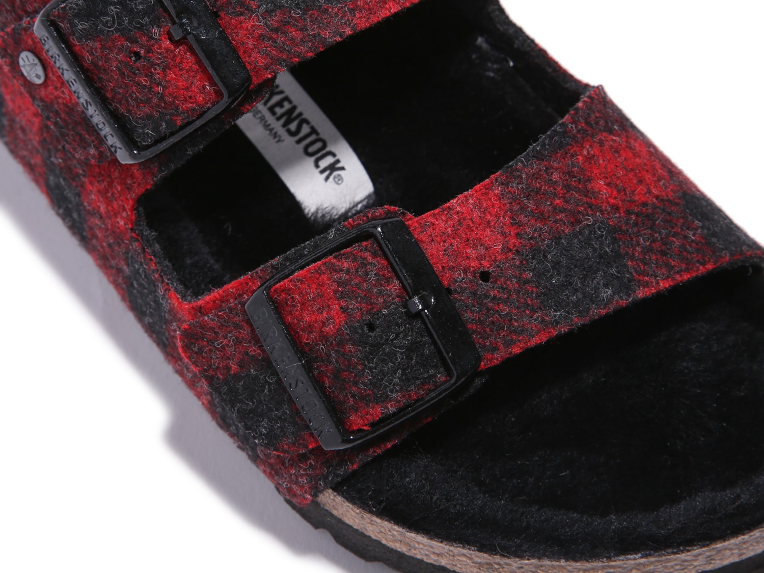 birkenstock red plaid