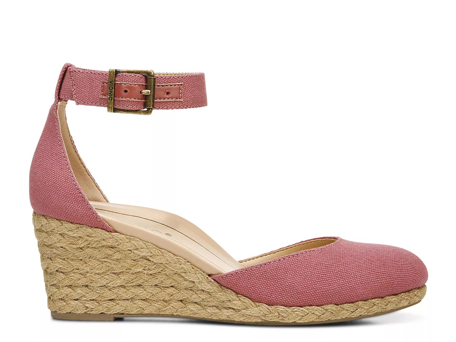vionic clarisa raffia espadrille wedge