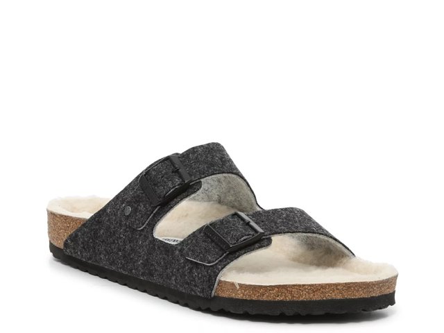 Birkenstock Arizona Shearling Slide Sandal - Men's - Free Shipping