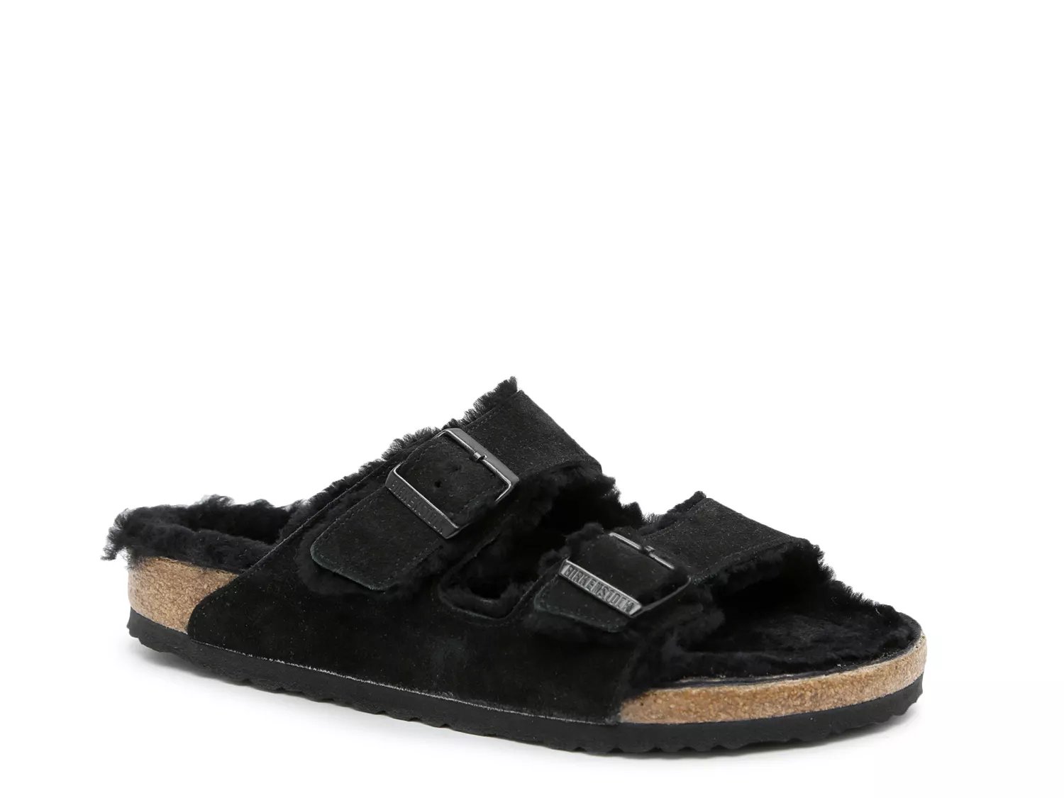 Birkenstock Arizona Shearling Suede Leather Slipper