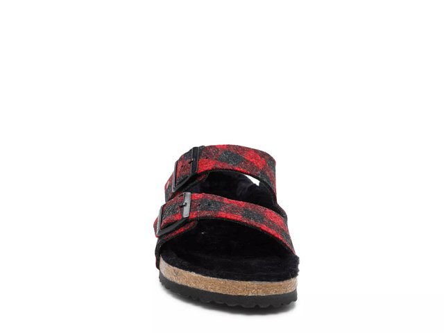 Birkenstock arizona shearling plaid red 2025
