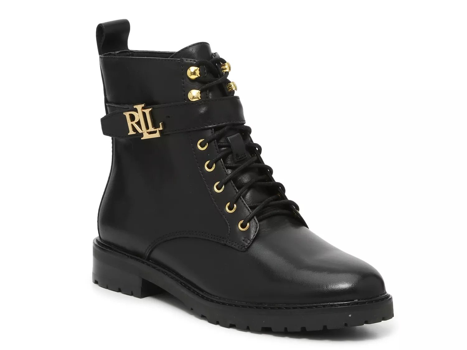 lauren ralph lauren black elridge leather boots