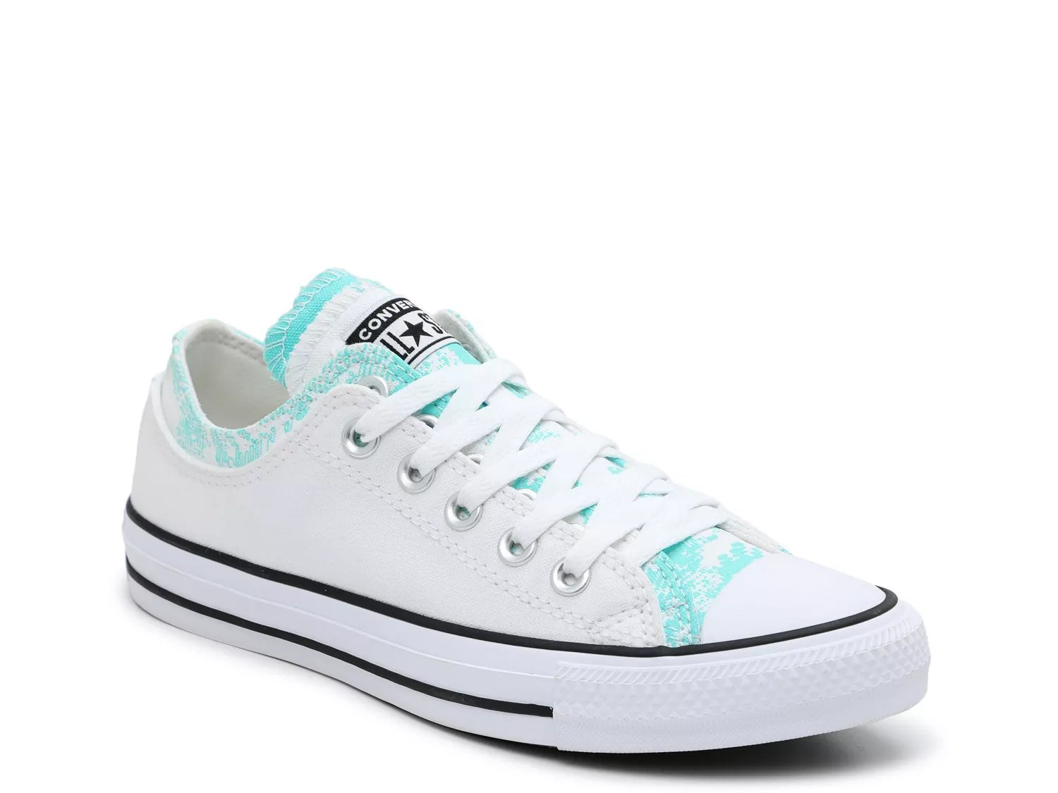 Converse double outlet tongue white