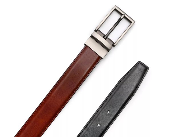 Mens Buckle Closure Reversible Formal Belt