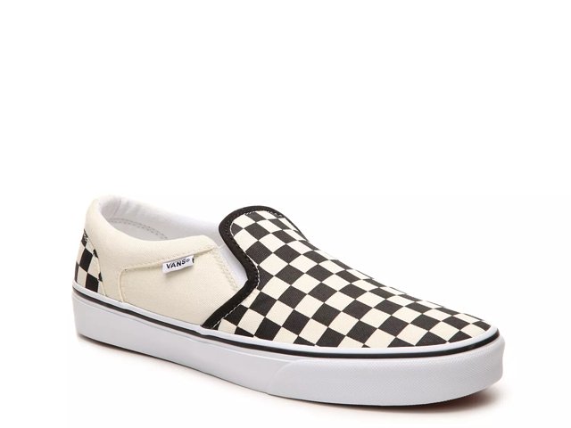 Vans asher checkered slip on deals
