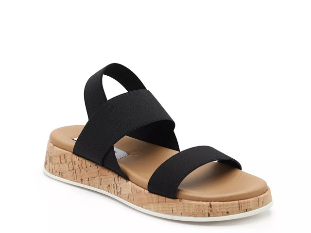 Steve madden black elastic sandals discount