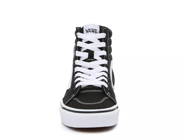 Womens high top vans black discount