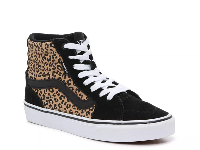Black cheetah print vans 2025