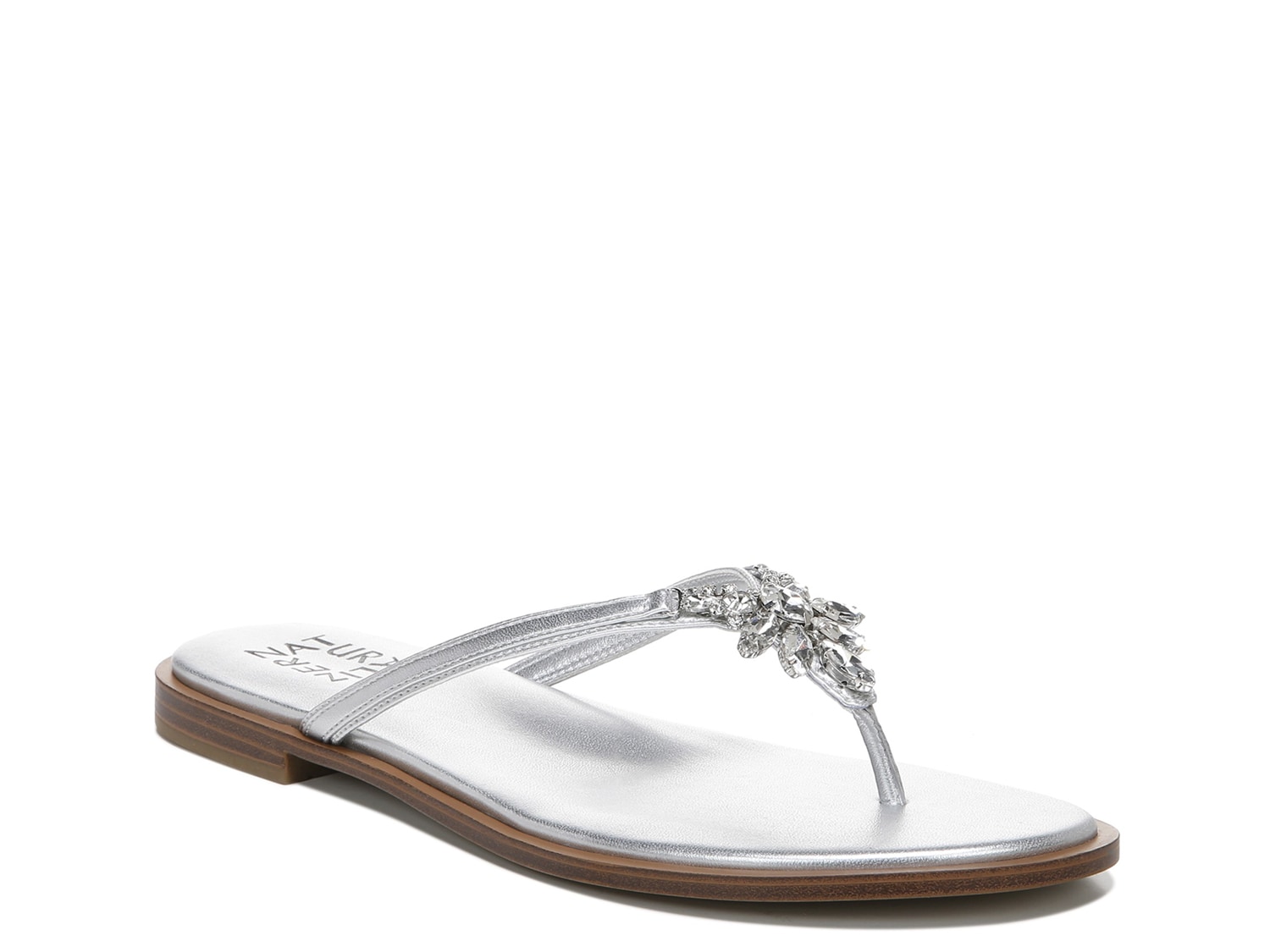 silver flip flops cheap