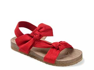 Dsw red flat on sale sandals