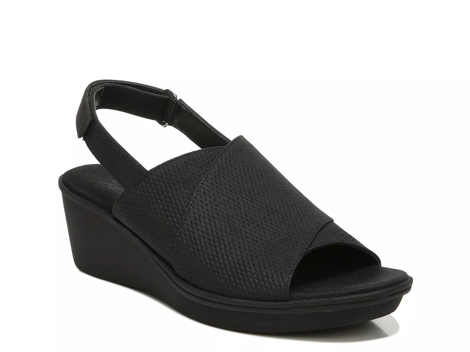 Naturalizer black wedge store sandals