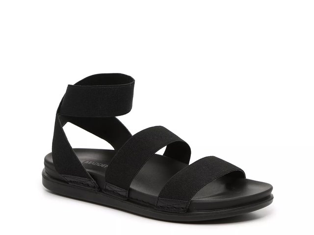 Steve madden black elastic sandals clearance
