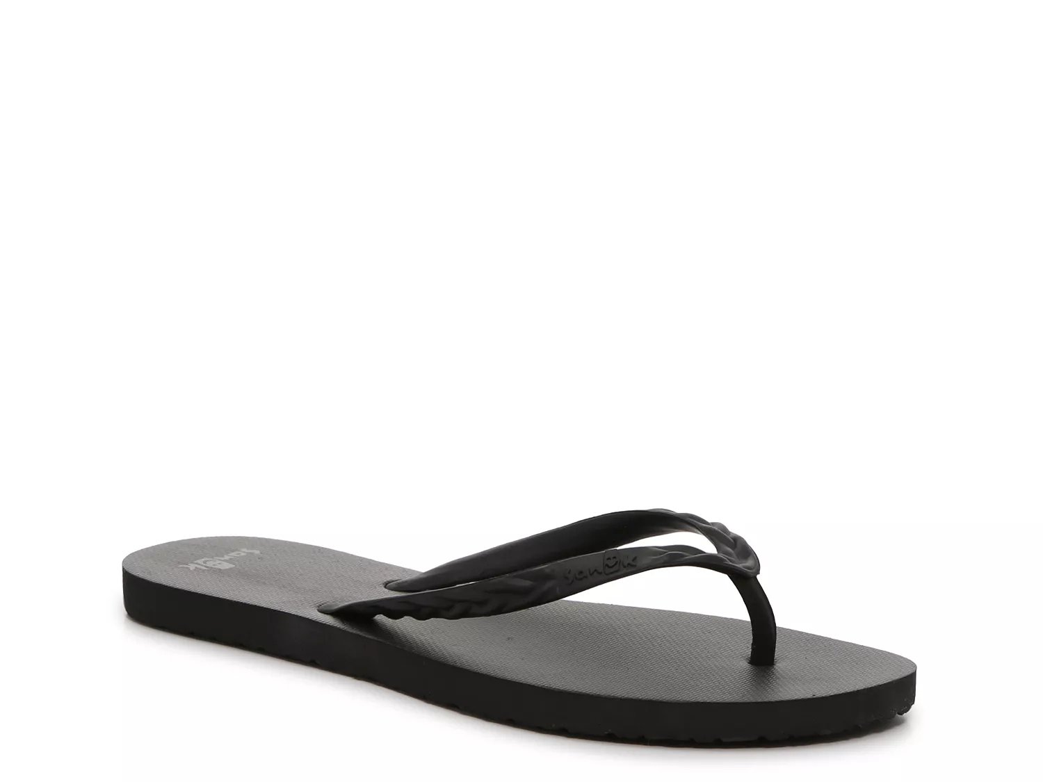 sanuk slim braidy flip flops