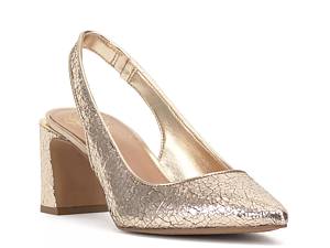 Dsw gold hot sale block heels