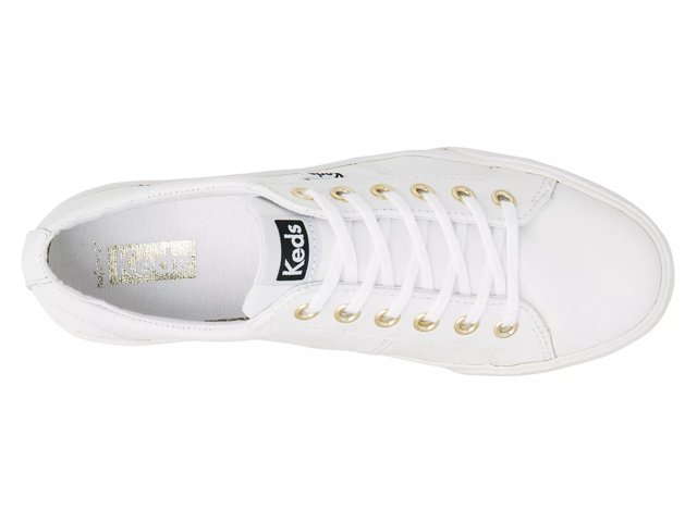 White and gold keds sale