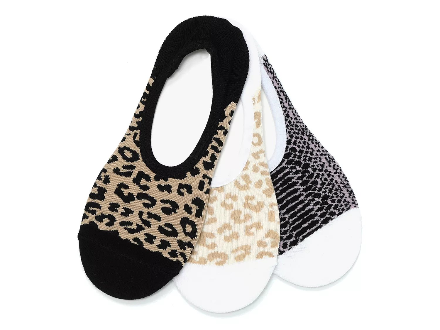 Vans Leopard Snake Women's No Show Socks 3 Pack Free Shipping DSW