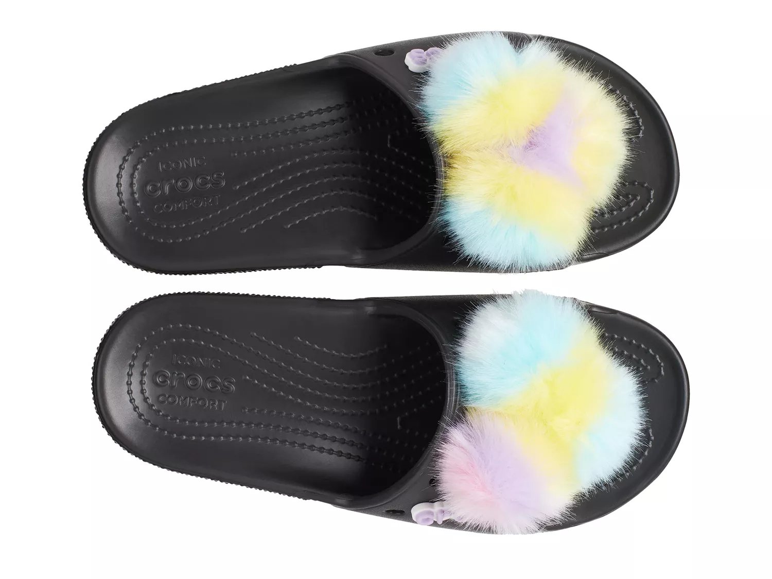 furry croc slides