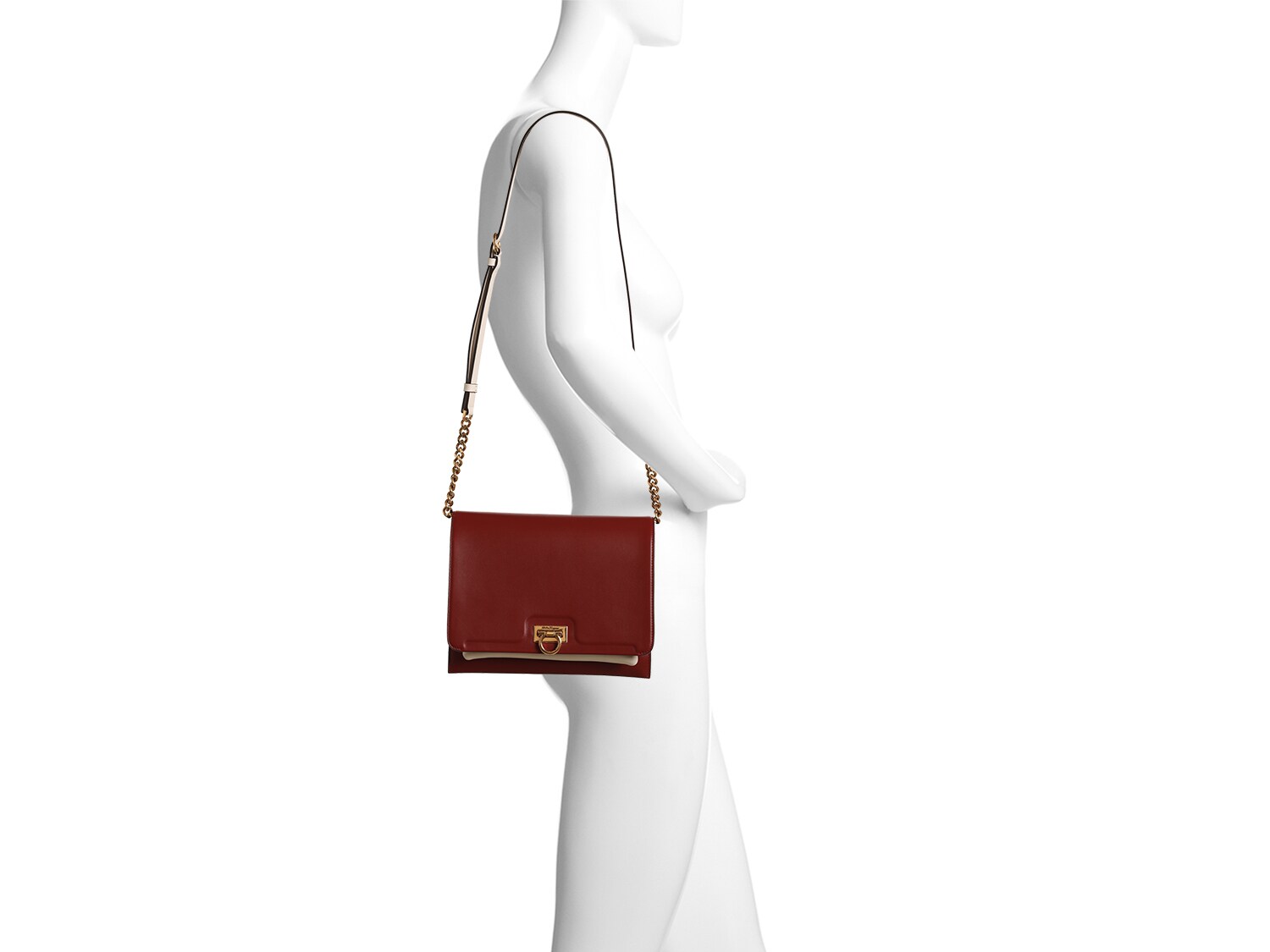 Salvatore Ferragamo Trifolio Leather Shoulder Bag | DSW
