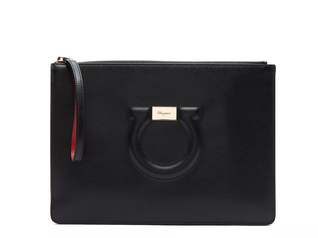Salvatore Ferragamo City Leather Wristlet