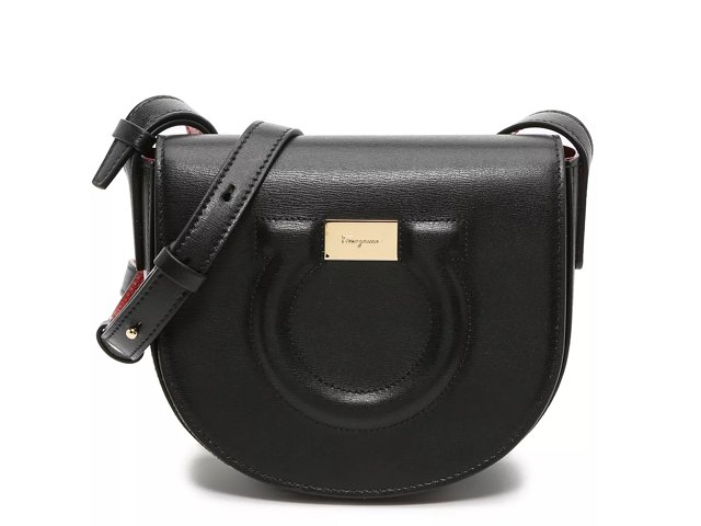 Salvatore Ferragamo Leather Crossbody Bag - Black Crossbody Bags