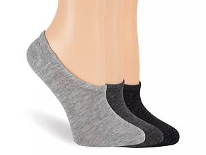 Jefferies Socks Womens No Show Peds Footie Nylon No Slip Grip Liner Socks  3PK