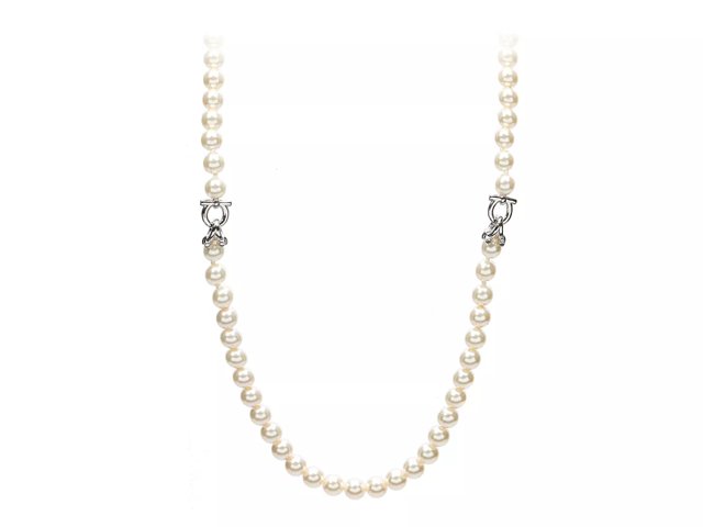 Salvatore ferragamo pearl necklace sale
