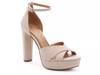 Irbella Platform Sandal Beige Faux Suede view