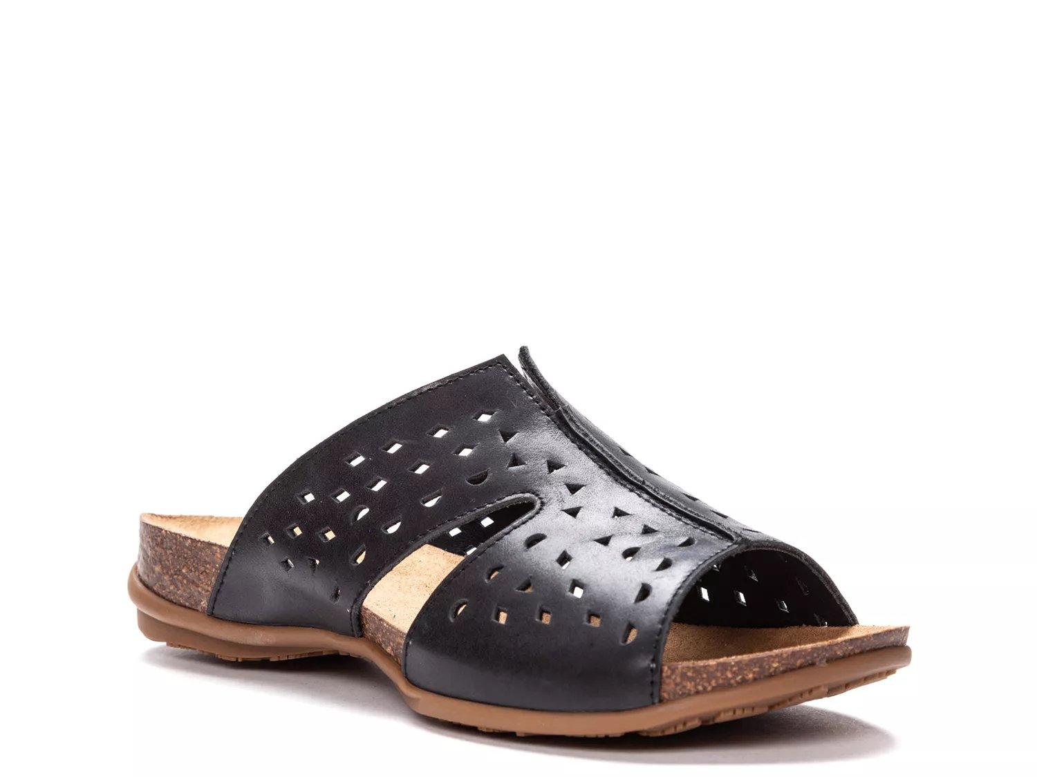 Propet Extra Wide Width Fionna Sandal | Women's | Black | Size 6.5 | Sandals | Footbed