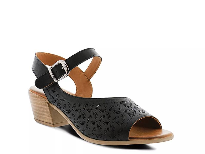 dsw flat black sandals