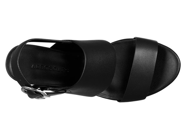 Aerosoles black sandals outlet