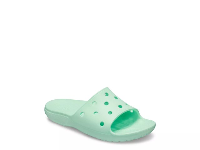 Mint green croc slides online
