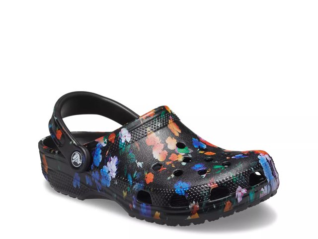 Crocs hot sale black floral