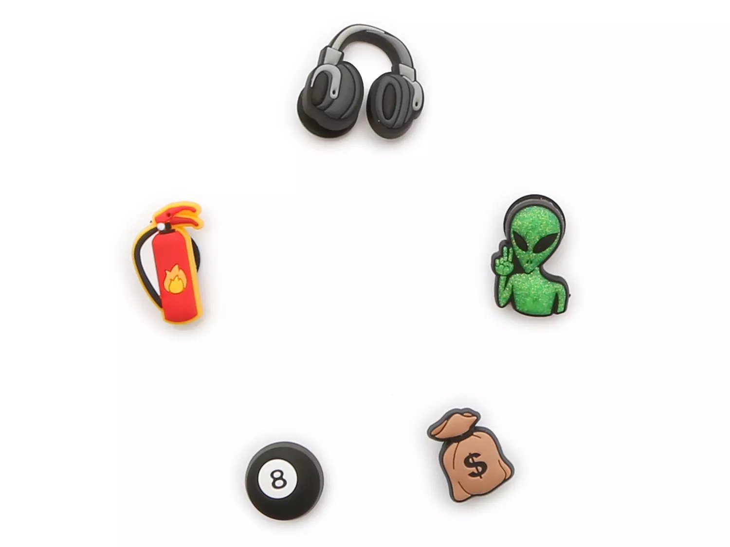 Crocs Jibbitz™ Teen Bro Shoe Charms 5 Pack - Multicolor: Alien, Headphones,  Etc.