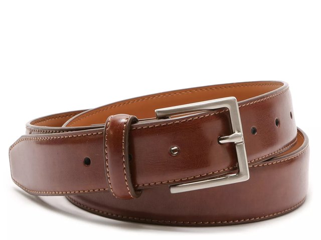 Vince Camuto Edge Stitched Men's Leather Belt - Free