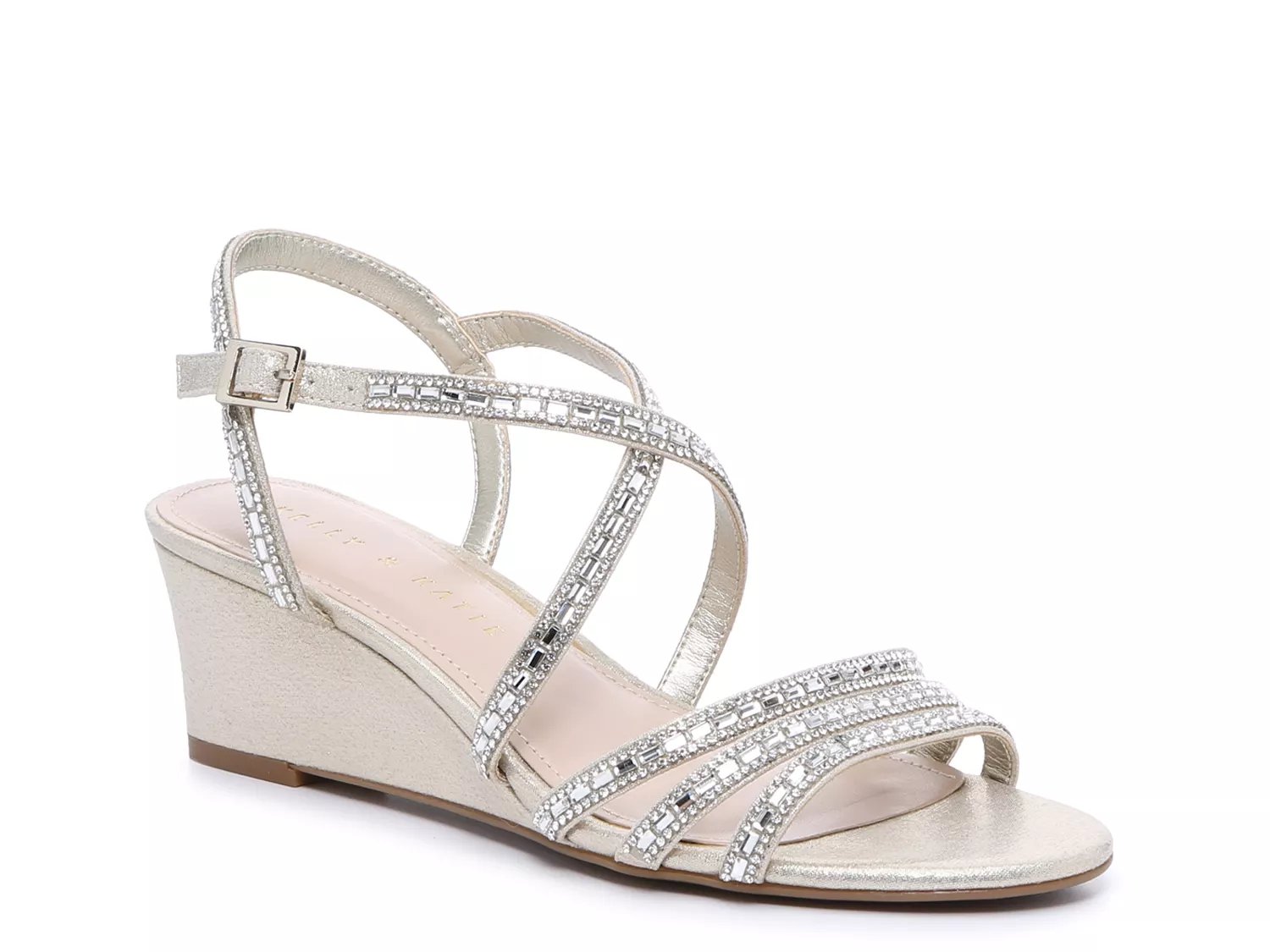 Dsw silver cheap wedge sandals