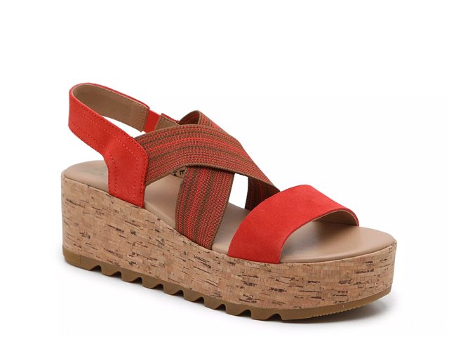 Dsw red wedge sandals 2025
