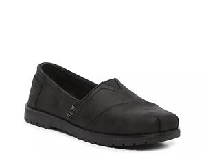 Skechers bobs best sale black leather