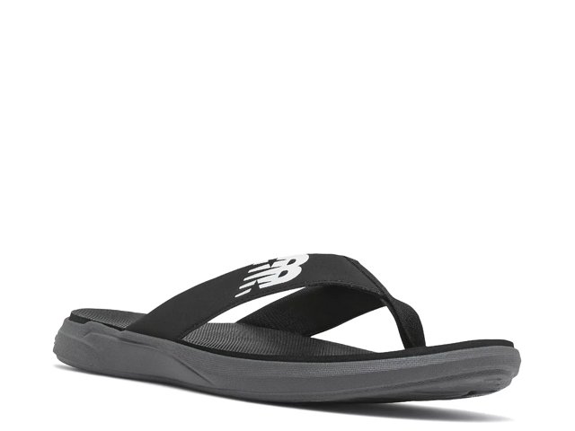 New balance black flip flops sale