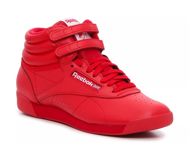 Red reebok 2025 high top