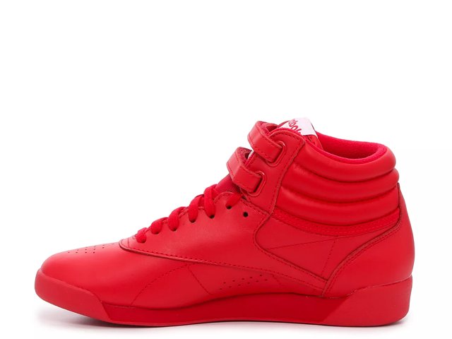 Red high top reeboks online