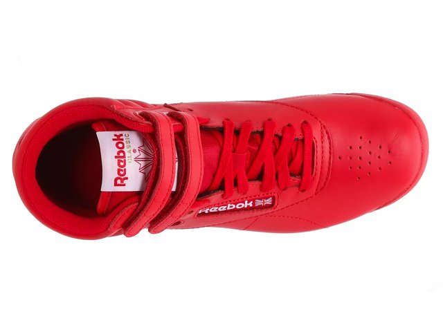 Red reebok freestyle hi discount