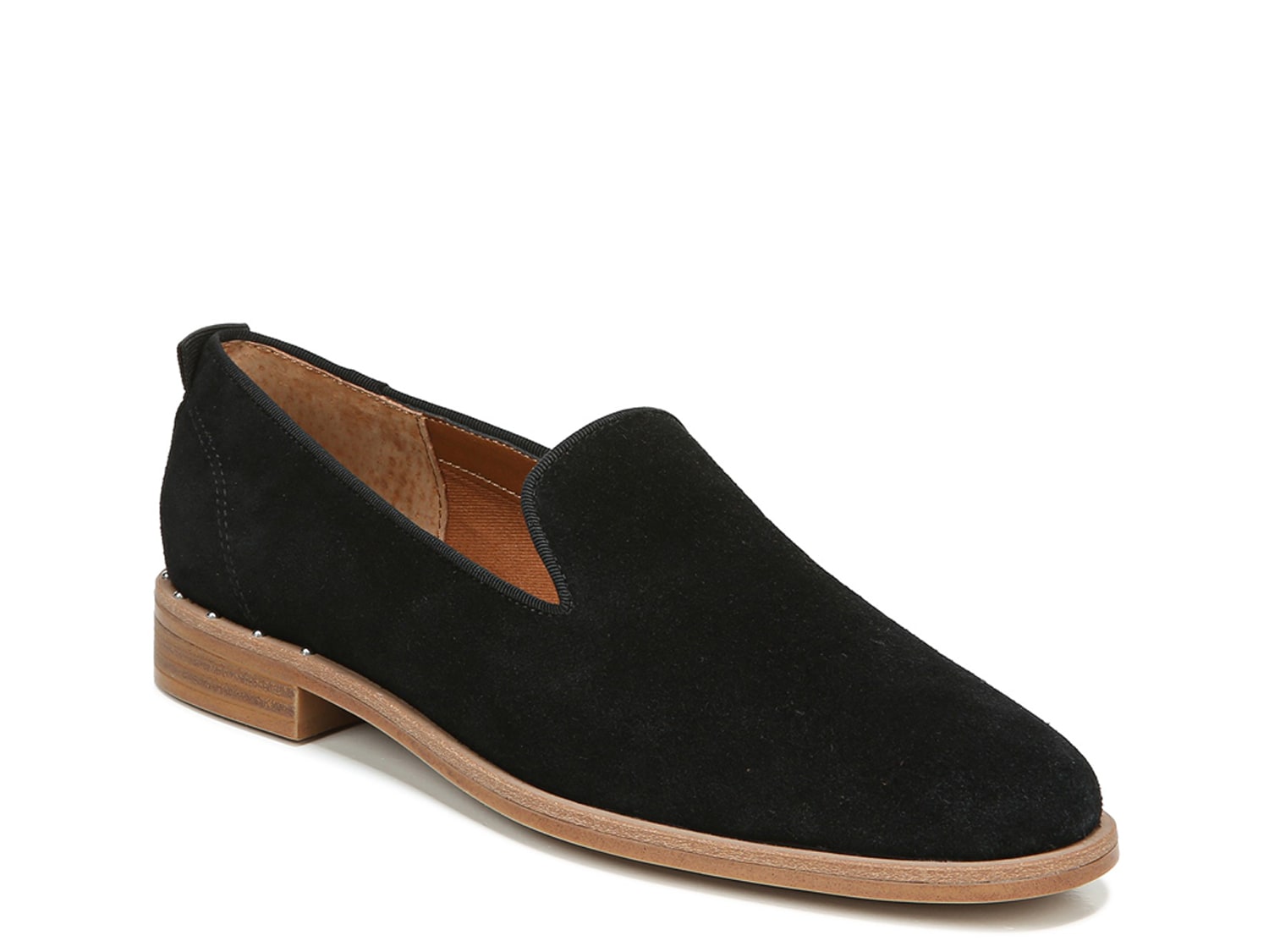 franco sarto black suede loafers