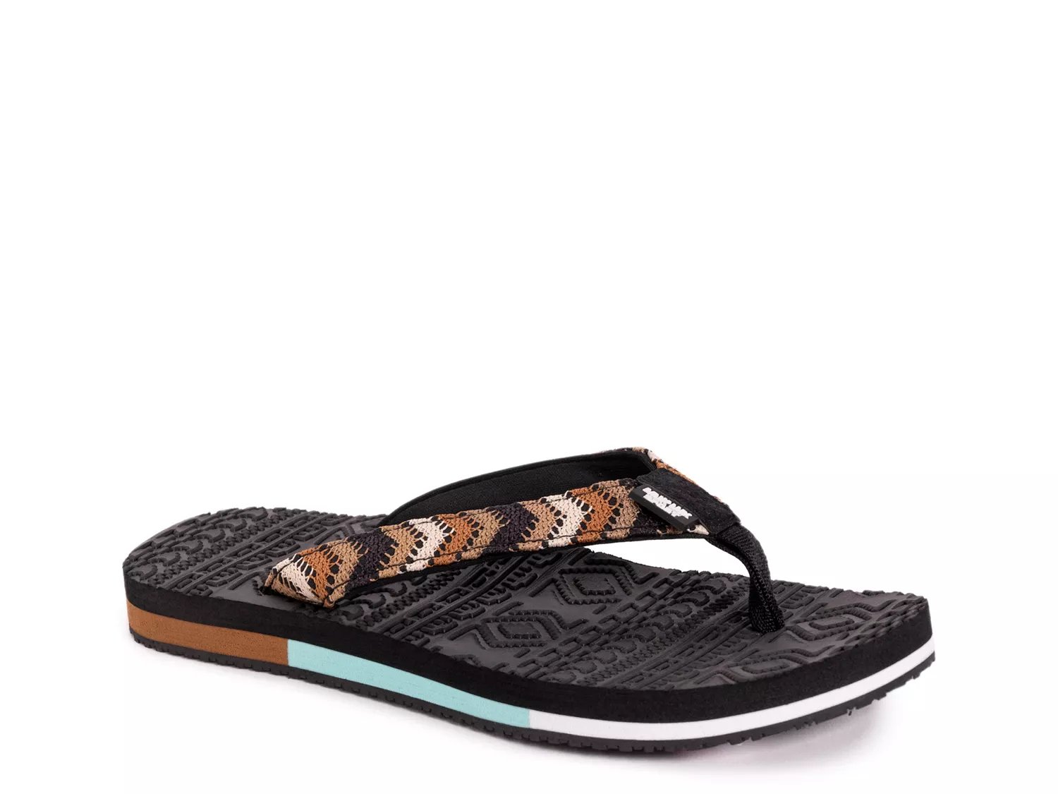 dune tan flip flops